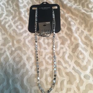 Long silver necklace